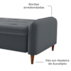 Sofa Cama 2 Lugares 206cm Donna Veludo E425 Cinza Milani Store