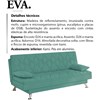 Sofa Cama 3 Lugares 193 cm Eva Veludo SL 946 Moll