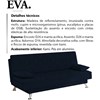 Sofa Cama 3 Lugares 193 cm Eva Veludo SL 948 Moll