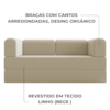 Sofa Cama Modular 2 Lugares 160 cm Monaco Linho Bege VConcept