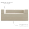 Sofá Cama Modular 2 Lugares 160 cm Monaco Linho Bege VConcept