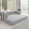 Sofa Cama Modular 2 Lugares 160 cm Monaco Linho Cinza VConcept