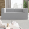 Sofa Cama Modular 2 Lugares 160 cm Monaco Linho Cinza VConcept