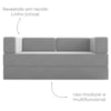 Sofa Cama Modular 2 Lugares 160 cm Monaco Linho Cinza VConcept