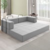 Sofa Cama Modular 2 Lugares 160 cm Monaco Linho Cinza VConcept