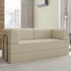 Sofa Cama Modular 2 Lugares 180 cm Monaco Boucle Bege VConcept