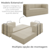 Sofa Cama Modular 2 Lugares 180 cm Monaco Boucle Bege VConcept