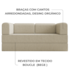 Sofa Cama Modular 2 Lugares 180 cm Monaco Boucle Bege VConcept