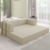 Sofa Cama Modular 2 Lugares 180 cm Monaco Boucle Bege VConcept