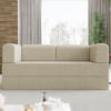 Sofa Cama Modular 2 Lugares 180 cm Monaco Boucle Bege VConcept