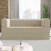 Sofa Cama Modular 2 Lugares 180 cm Monaco Linho Bege VConcept