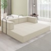 Sofa Cama Modular 2 Lugares 180 cm Monaco Linho Bege VConcept