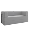 Sofa Cama Modular 2 Lugares 180 cm Monaco Linho Cinza VConcept