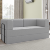 Sofa Cama Modular 2 Lugares 180 cm Monaco Linho Cinza VConcept