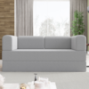 Sofa Cama Modular 2 Lugares 180 cm Monaco Linho Cinza VConcept