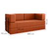 Sofa Cama Modular 2 Lugares 180 cm New Monaco Corino Dallas VConcept