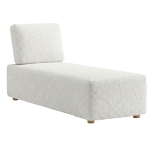 Sofá Chaise Modular Block 74x153 Pes Madeira Boucle TCE 1010 MOLL