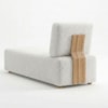 Sofá Chaise Modular Block 74x153 Pes Madeira Boucle TCE 1010 MOLL
