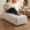 Sofá Chaise Modular Block 74x153 Pes Madeira Boucle TCE 1010 MOLL