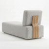 Sofá Chaise Modular Block 74x153 Pes Madeira Boucle TCE 1018 MOLL