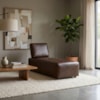 Sofá Chaise Modular Block 74x153 Pes Madeira Courino TCS 721 MOLL