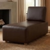 Sofá Chaise Modular Block 74x153 Pes Madeira Courino TCS 721 MOLL