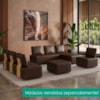 Sofá Chaise Modular Block 74x153 Pes Madeira Courino TCS 721 MOLL