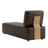 Sofá Chaise Modular Block 74x153 Pes Madeira Courino TCS 721 MOLL