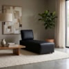 Sofá Chaise Modular Block 74x153 Pes Madeira Courino TCS 724 MOLL