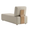 Sofá Chaise Modular Block 74x153 Pes Madeira Courino TCS 725 MOLL