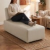 Sofá Chaise Modular Block 74x153 Pes Madeira Courino TCS 725 MOLL