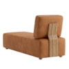 Sofá Chaise Modular Block 74x153 Pes Madeira Courino TCS 727 MOLL