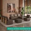 Sofá Chaise Modular Block 74x153 Pes Madeira Courino TCS 729 MOLL
