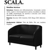 Sofa Decorativo 2 Lugares 120 cm Scala Corano TCS 724 Moll
