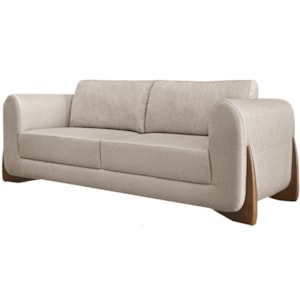 Sofa Jolie 2 Lugares 160cm Pes Boomerang Linho 211 Areia Ezz