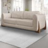 Sofa Jolie 2 Lugares 160cm Pes Boomerang Linho 211 Areia Ezz