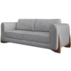 Sofa Jolie 2 Lugares 160cm Pes Boomerang Linho 211 Cinza Ezz