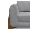 Sofa Jolie 2 Lugares 160cm Pes Boomerang Linho 211 Cinza Ezz