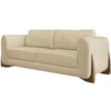 Sofa Jolie 2 Lugares 160cm Pes Boomerang Linho 211 Dourado Ezz