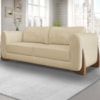 Sofa Jolie 2 Lugares 160cm Pes Boomerang Linho 211 Dourado Ezz