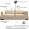 Sofa Jolie 2 Lugares 160cm Pes Boomerang Linho 211 Dourado Ezz