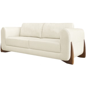 Sofa Jolie 2 Lugares 160cm Pes Boomerang Linho 211 Natural Ezz