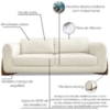 Sofa Jolie 2 Lugares 160cm Pes Boomerang Linho 211 Natural Ezz