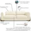 Sofa Jolie 2 Lugares 160cm Pes Boomerang Linho 211 Perola Ezz