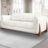 Sofa Jolie 2 Lugares 160cm Pes Boomerang Linho Boucle 3302 Ezz