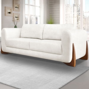 Sofa Jolie 2 Lugares 160cm Pes Boomerang Linho Boucle 3300 Ezz