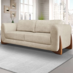 Sofa Jolie 2 Lugares 160cm Pes Boomerang Linho Boucle 3301 Ezz