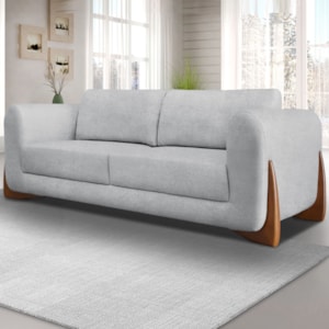 Sofa Jolie 2 Lugares 160cm Pes Boomerang Linho Boucle 3302 Ezz