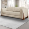 Sofa Jolie 3 Lugares 200cm Pes Boomerang Linho Boucle 3301 Ezz