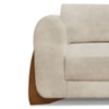 Sofa Jolie 3 Lugares 200cm Pes Boomerang Linho Boucle 3301 Ezz